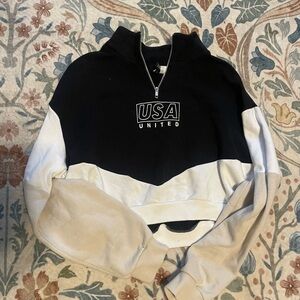 Divided Black and Cream Women's Cowl Neck Sweater